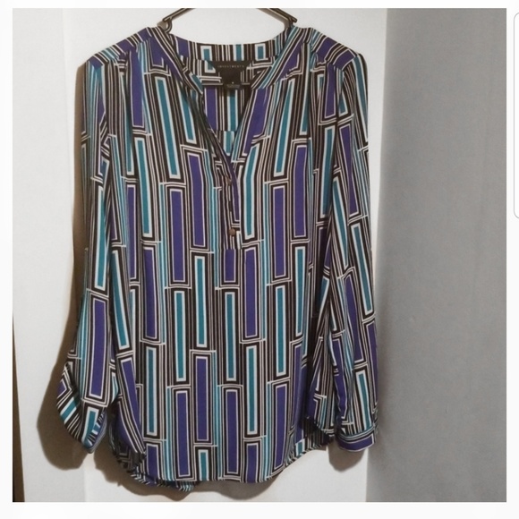 Investments printed blouse size small - Picture 1 of 5